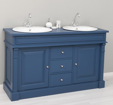 Dulap baie stejar cu 2 lavoare - lavoare incluse in pret - din stejar - Culoare_P113 - VOPSIT de la Rustic Butique OUTOPS4001 - Culoare_P113 - VOPSIT