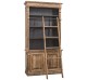 Biblioteca 2 usi BAS + vitrina deschisa SUP, Colectia Directoire, scara nu este inclusa in pret de la Rustic Butique PS75BAS + PS471SUP - Culoare Ext._P064 / Culoare Int._P003 - PERIAT ADANC