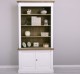 Biblioteca 2 usi BAS + vitrina deschisa SUP, Colectia Directoire, scara nu este inclusa in pret de la Rustic Butique OUTPS75BAS+PS471SUP - Culoare Ext._P004 / Culoare Int., Top_P079 - DUBLU COLOR