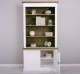 Biblioteca 2 usi BAS + vitrina deschisa SUP, Colectia Directoire, scara nu este inclusa in pret de la Rustic Butique OUTPS75BAS+PS471SUP - Culoare Ext._P004 / Culoare Int., Top_P079 - DUBLU COLOR