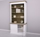 Biblioteca 2 usi BAS + vitrina deschisa SUP, Colectia Directoire, scara nu este inclusa in pret de la Rustic Butique OUTPS75BAS+PS471SUP - Culoare Ext._P004 / Culoare Int., Top_P079 - DUBLU COLOR