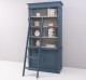 Biblioteca 2 usi BAS + vitrina deschisa SUP, Colectia Directoire, scara nu este inclusa in pret de la Rustic Butique OUTPS75BAS+PS471SUP - Culoare Ext._P051 / Culoare Int._P077 - DUBLU COLOR