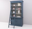 Biblioteca 2 usi BAS + vitrina deschisa SUP, Colectia Directoire, scara nu este inclusa in pret de la Rustic Butique OUTPS75BAS+PS471SUP - Culoare Ext._P051 / Culoare Int._P077 - DUBLU COLOR