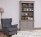 Biblioteca 2 usi BAS + vitrina deschisa SUP, Colectia Directoire, scara nu este inclusa in pret de la Rustic Butique PS75BAS + PS471SUP - Culoare_P029++P030A - 2 STRATURI DE CULORI ANTICHIZAT