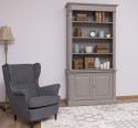 Biblioteca 2 usi BAS + vitrina deschisa SUP, Colectia Directoire, scara nu este inclusa in pret de la Rustic Butique PS75BAS + PS471SUP - Culoare_P029++P030A - 2 STRATURI DE CULORI ANTICHIZAT