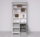 Biblioteca 2 usi BAS + vitrina deschisa SUP, Colectia Directoire, scara nu este inclusa in pret de la Rustic Butique PS75BAS + PS471SUP - Culoare Ext._P077 / Culoare Int._P004 - DUBLU COLOR