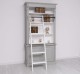 Biblioteca 2 usi BAS + vitrina deschisa SUP, Colectia Directoire, scara nu este inclusa in pret de la Rustic Butique PS75BAS + PS471SUP - Culoare Ext._P077 / Culoare Int._P004 - DUBLU COLOR