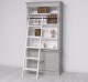 Biblioteca 2 usi BAS + vitrina deschisa SUP, Colectia Directoire, scara nu este inclusa in pret de la Rustic Butique PS75BAS + PS471SUP - Culoare Ext._P077 / Culoare Int._P004 - DUBLU COLOR