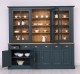 Bufet cu 6 usi, 6 sertare BAS + 3 usi sticla SUP de la Rustic Butique PS179BAS+SUP - Culoare Top_P002 - Culoare Ext._P087 / Culoare Int._P002 - DUBLU COLOR