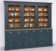 Bufet cu 6 usi, 6 sertare BAS + 3 usi sticla SUP de la Rustic Butique PS179BAS+SUP - Culoare Top_P002 - Culoare Ext._P087 / Culoare Int._P002 - DUBLU COLOR