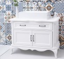 Mobilier baie Chic cu 2 usi si 1 sertar, sertarul pe sine soft close de la Rustic Butique PS737 - Culoare_P004 - VOPSIT