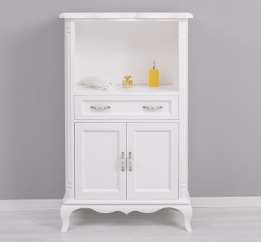 Dulap baie cu 2 usi si 1 sertar Chic, sertarul pe sine soft close de la Rustic Butique PS734 - Culoare_P004 - VOPSIT