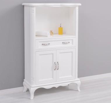 Dulap baie cu 2 usi si 1 sertar Chic, sertarul pe sine soft close de la Rustic Butique PS734 - Culoare_P004 - VOPSIT