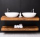 Suport pentru lavoare duble din brad cu set de fixare in perete de la Rustic Butique PS741 - Culoare_P064 - PERIAT ADANC