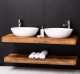Suport pentru lavoare duble din brad cu set de fixare in perete de la Rustic Butique PS741 - Culoare_P064 - PERIAT ADANC