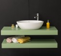 Suport pentru lavoare duble din brad cu set de fixare in perete de la Rustic Butique PS741 - Culoare_P054 - VOPSIT