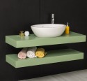 Suport pentru lavoare duble din brad cu set de fixare in perete de la Rustic Butique PS741 - Culoare_P054 - VOPSIT