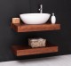 Suport lavoar din brad cu set metalic de fixare in perete de la Rustic Butique PS738 - Culoare_P081 - LACUIT & VOPSIT