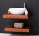 Suport lavoar din brad cu set metalic de fixare in perete de la Rustic Butique PS738 - Culoare_P081 - LACUIT & VOPSIT