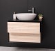 Mobila baie cu 2 sertare, lavoar- neinclus in preti Slatted de la Rustic Butique PS756 - Culoare Corp_P003 - Culoare Sertare_P095 - DUBLU COLOR