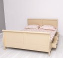 Pat cu 2 sertare, tip printesa 180x200cm de la Rustic Butique PS61 - Culoare_P032 - VOPSIT