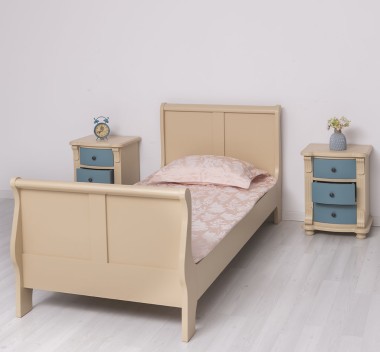 Pat tip printesa 90x200cm de la Rustic Butique PS61 - Culoare_P032 - VOPSIT
