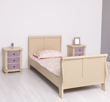 Pat tip printesa 90x200cm de la Rustic Butique PS61 - Culoare_P032 - VOPSIT