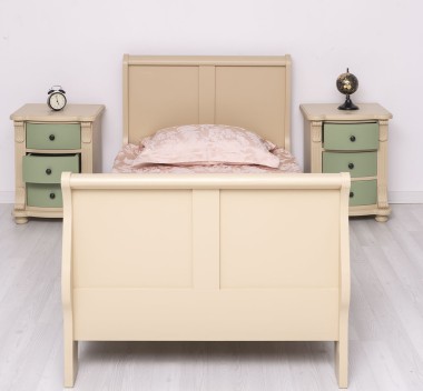 Pat tip printesa 90x200cm de la Rustic Butique PS61 - Culoare_P032 - VOPSIT