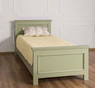 Pat cu 2 sertare 90x200cm de la Rustic Butique PS114 - Culoare_P025++P054A - 2 STRATURI DE CULORI ANTICHIZAT