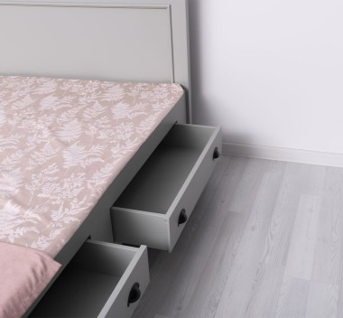 Pat cu 2 sertare 140x200cm de la Rustic Butique PS114 - Culoare_P077 - VOPSIT