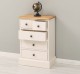 Noptiera cu 5 sertare, blat stejar de la Rustic Butique PS122 - Culoare Top_P002 - Culoare Corp_P015 - DUBLU COLOR