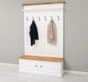 Cuier cu 2 usi, cu blat stejar de la Rustic Butique PS366 - Culoare Top si Cornise_P089 - Culoare Corp_P004 - DUBLU COLOR
