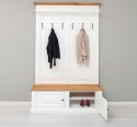 Cuier cu 2 usi, cu blat stejar de la Rustic Butique PS366 - Culoare Top si Cornise_P089 - Culoare Corp_P004 - DUBLU COLOR
