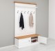 Cuier cu 2 usi, cu blat stejar de la Rustic Butique PS366 - Culoare Top si Cornise_P089 - Culoare Corp_P004 - DUBLU COLOR