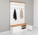 Cuier cu 2 usi, cu blat stejar de la Rustic Butique PS366 - Culoare Top si Cornise_P089 - Culoare Corp_P004 - DUBLU COLOR