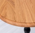 Masa cafea rotunda, blat stejar de la Rustic Butique PS400 - Culoare Top_P089 - Culoare Corp_P003 - DUBLU COLOR