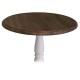 Masa cafea rotunda, blat stejar de la Rustic Butique PS400 - Top Culoare_P064 - Corp Culoare_P015A - DUBLU COLOR
