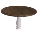 Masa cafea rotunda, blat stejar de la Rustic Butique PS400 - Top Culoare_P064 - Corp Culoare_P015A - DUBLU COLOR