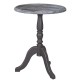 Masa cafea rotunda, blat stejar de la Rustic Butique PS400 - Top Culoare_P065 - Corp Culoare_P028A - DUBLU COLOR