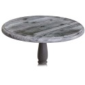 Masa cafea rotunda, blat stejar de la Rustic Butique PS400 - Top Culoare_P065 - Corp Culoare_P028A - DUBLU COLOR