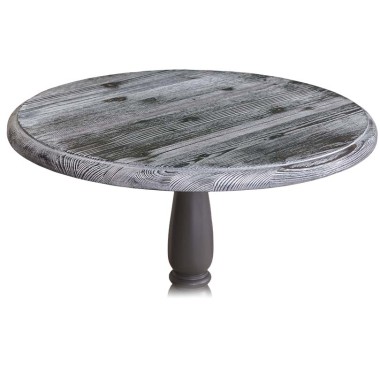 Masa cafea rotunda, blat stejar de la Rustic Butique PS400 - Top Culoare_P065 - Corp Culoare_P028A - DUBLU COLOR
