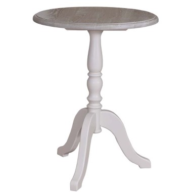 Masa cafea rotunda, blat stejar de la Rustic Butique PS400 - Top Culoare_P067 - Corp Culoare_P015A - DUBLU COLOR