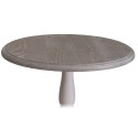 Masa cafea rotunda, blat stejar de la Rustic Butique PS400 - Top Culoare_P067 - Corp Culoare_P015A - DUBLU COLOR