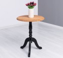 Masa cafea rotunda, blat stejar de la Rustic Butique PS400 - Culoare Top_P089 - Culoare Corp_P003 - DUBLU COLOR