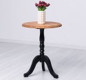 Masa cafea rotunda, blat stejar de la Rustic Butique PS400 - Culoare Top_P089 - Culoare Corp_P003 - DUBLU COLOR