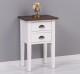 Noptiera cu 2 sertare, blat stejar de la Rustic Butique PS475 - Culoare Top_P081 - Culoare Corp_P039A - DUBLU COLOR