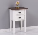 Noptiera cu 2 sertare, blat stejar de la Rustic Butique PS475 - Culoare Top_P081 - Culoare Corp_P039A - DUBLU COLOR