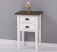 Noptiera cu 2 sertare, blat stejar de la Rustic Butique PS475 - Culoare Top_P081 - Culoare Corp_P039A - DUBLU COLOR