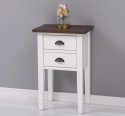 Noptiera cu 2 sertare, blat stejar de la Rustic Butique PS475 - Culoare Top_P081 - Culoare Corp_P039A - DUBLU COLOR