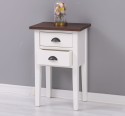 Noptiera cu 2 sertare, blat stejar de la Rustic Butique PS475 - Culoare Top_P081 - Culoare Corp_P039A - DUBLU COLOR